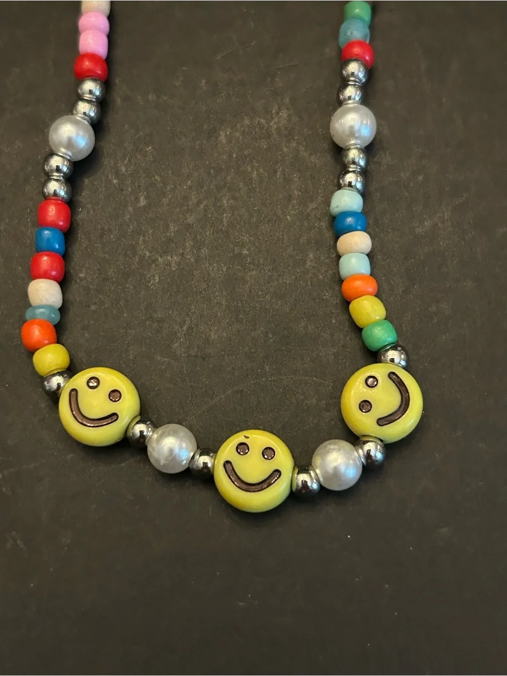BUY 1 GET 1 FREE Multicolor Smiley Beaded Cell Phone Wristlet w/Faux Pearls NWT